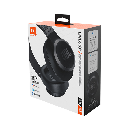 JBL Live 660NC - Black - Wireless over-ear NC headphones - Detailshot 10
